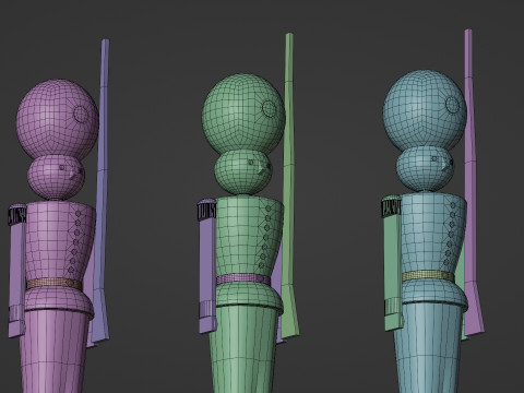 Wooden soldier toy 3D Model