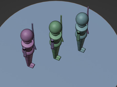 Wooden soldier toy 3D Model