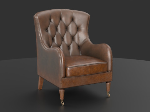 Vintage leather chair 3D 模型