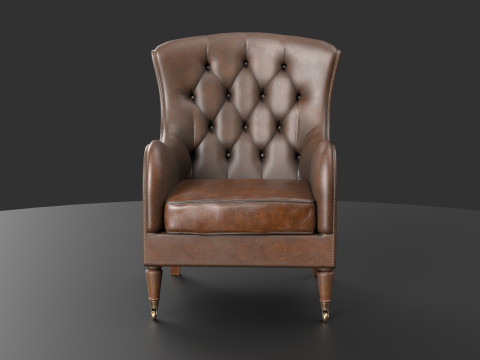 Vintage leather chair 3D Model