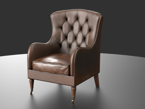Vintage leather chair 3D Model