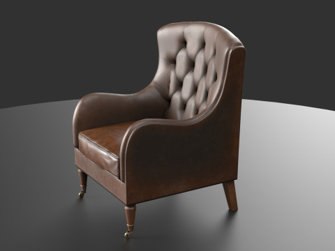 Vintage leather chair 3D Model