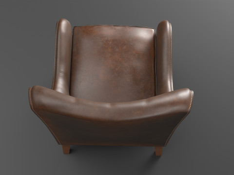 Vintage leather chair 3D Model
