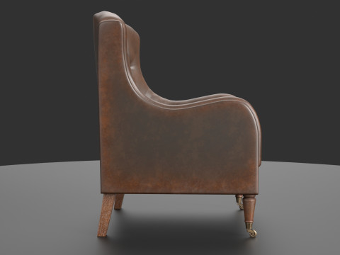 Vintage leather chair 3D Model