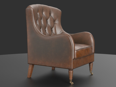 Vintage leather chair 3D Model