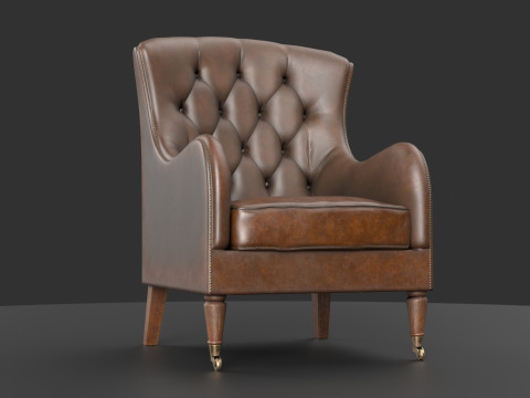 Vintage leather chair 3D Model