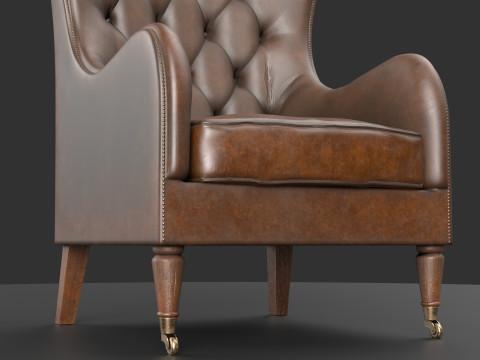 Vintage leather chair 3D Model