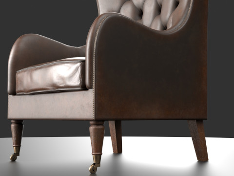 Vintage leather chair 3D Model