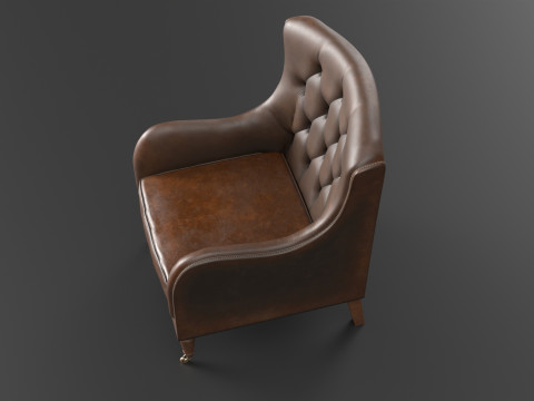 Vintage leather chair 3D Model