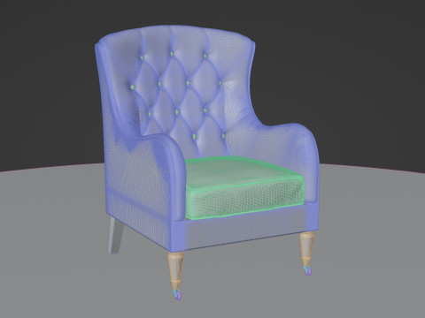Vintage leather chair 3D Model