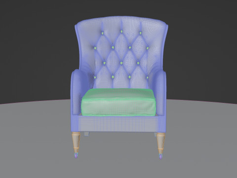 Vintage leather chair 3D Model