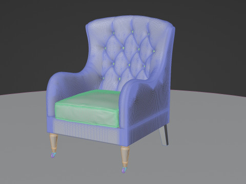 Vintage leather chair 3D Model