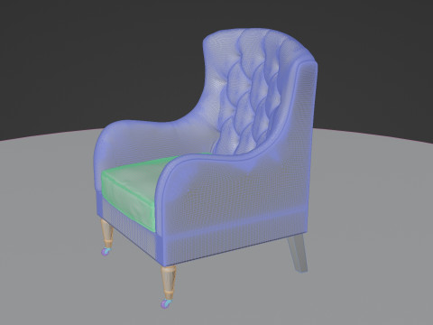 Vintage leather chair 3D Model