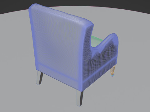 Vintage leather chair 3D Model