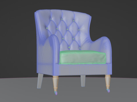 Vintage leather chair 3D Model