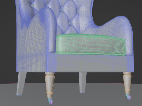 Vintage leather chair 3D Model