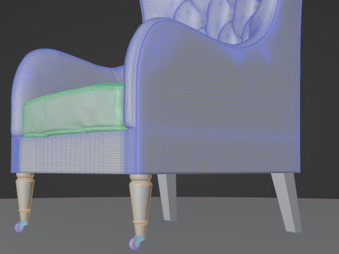 Vintage leather chair 3D Model