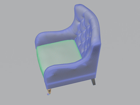 Vintage leather chair 3D Model