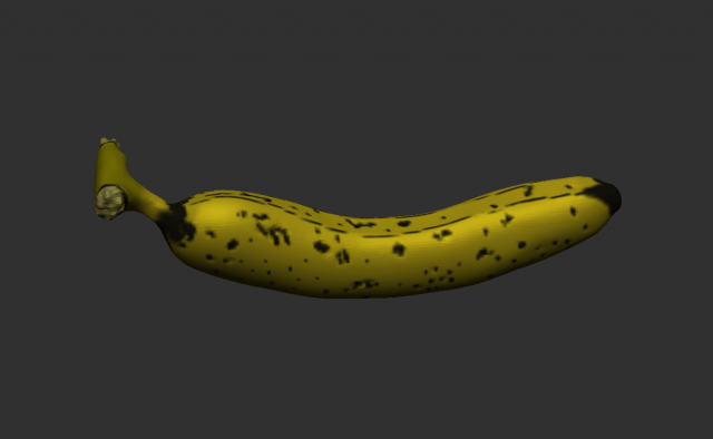 Cartoon banana Model 3D .c4d .max .obj .3ds .fbx .stl .blend 