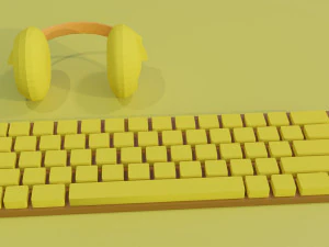 papan ketik 3D Model 3D