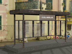 Rusty Bus Station Modelo 3D