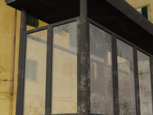 Rusty Bus Station 3D Model