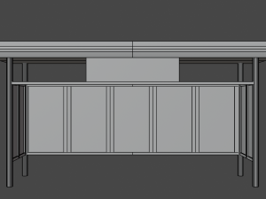 Rusty Bus Station 3D Model
