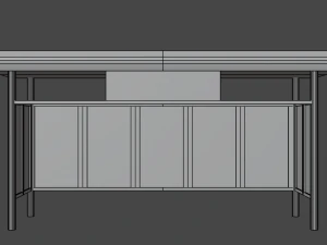Rusty Bus Station 3D Model