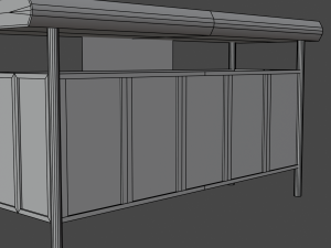 Rusty Bus Station 3D Model