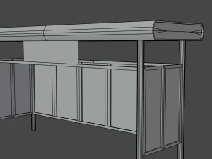Rusty Bus Station 3D Model