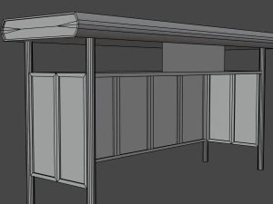 Rusty Bus Station 3D Model