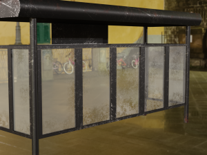 Rusty Bus Station 3D Model