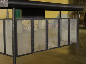 Rusty Bus Station 3D Model