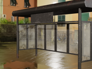 Rusty Bus Station 3D Model