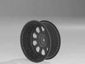 Mid-poly Offroad Rims 3D Model