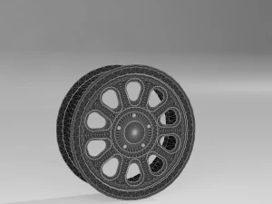 Mid-poly Offroad Rims 3D Model