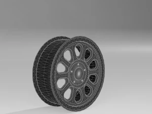 Mid-poly Offroad Rims 3D Model