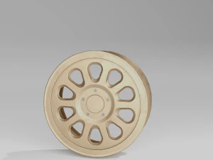 Mid-poly Offroad Rims 3D Model