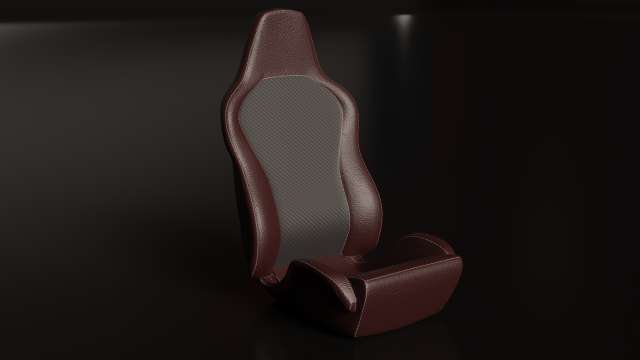 Sport car seat Modello 3D .c4d .max .obj .3ds .fbx .stl .blend
