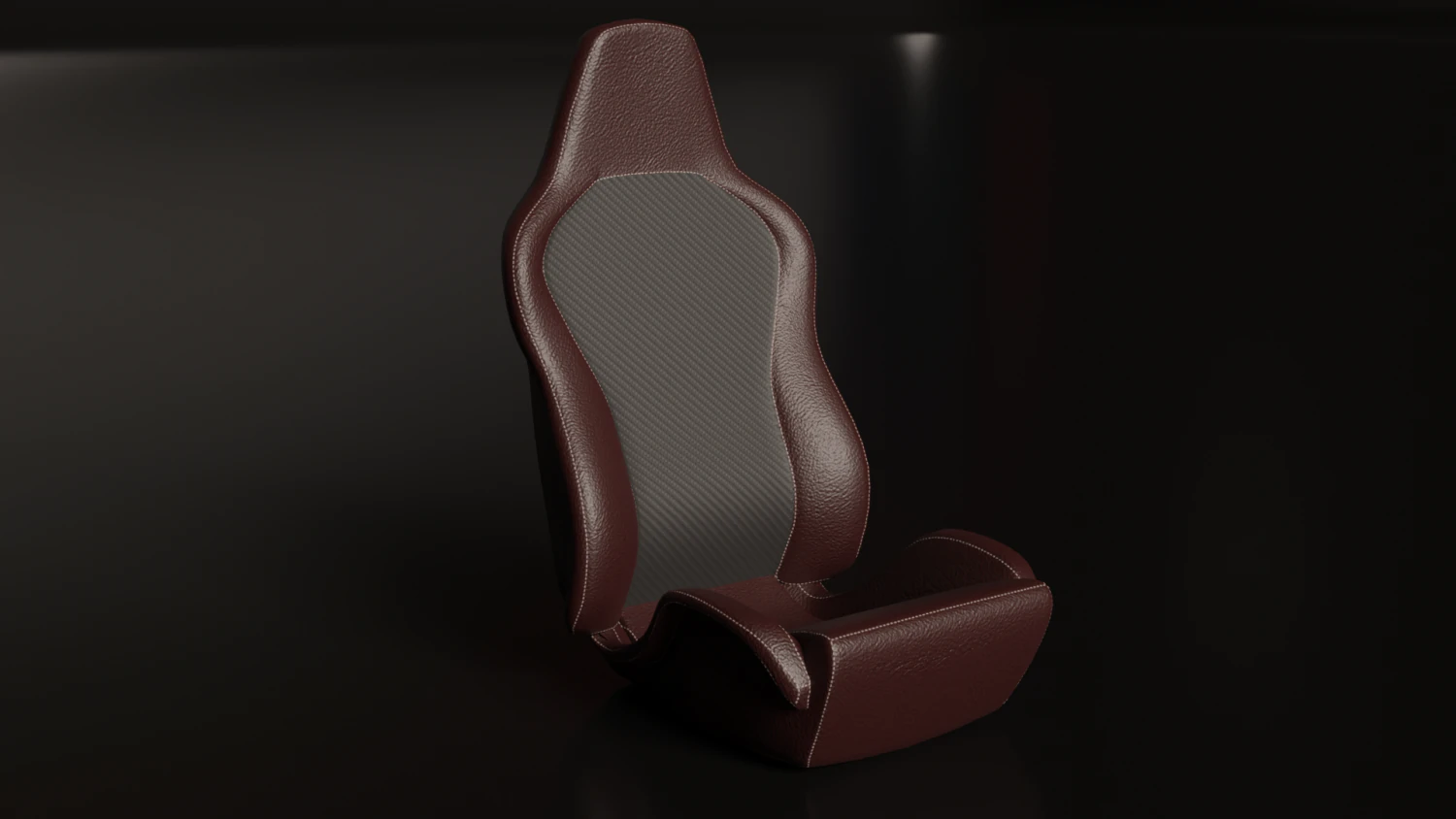 Sport car seat 3D Model .c4d .max .obj .3ds .fbx .stl .blend