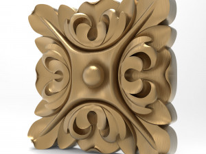 Square Rosette 003 102x102x19 3D Model
