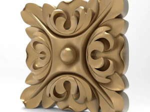 Roseta Quadrada 003 102x102x19 Modelo 3D