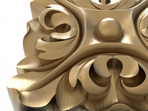 Square Rosette 003 102x102x19 3D Model