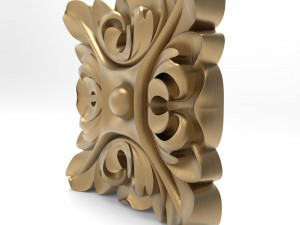 Square Rosette 003 102x102x19 3D Model