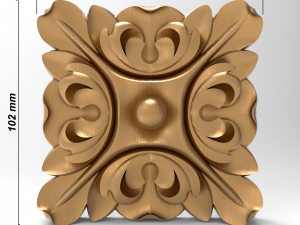 Square Rosette 003 102x102x19 3D Model