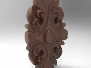 Rosette 004 133x76x19 3D Model