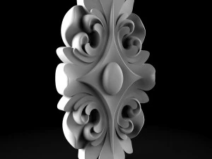 Rosette 004 133x76x19 3D Model