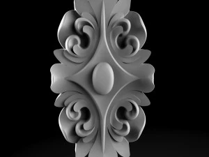 Rosette 004 133x76x19 3D Model