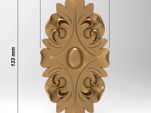 Rosette 004 133x76x19 3D Model