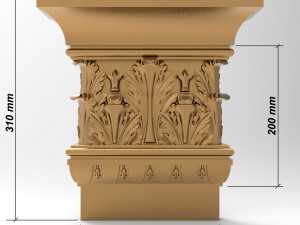 Column capital 005 310x300x70 3D Model